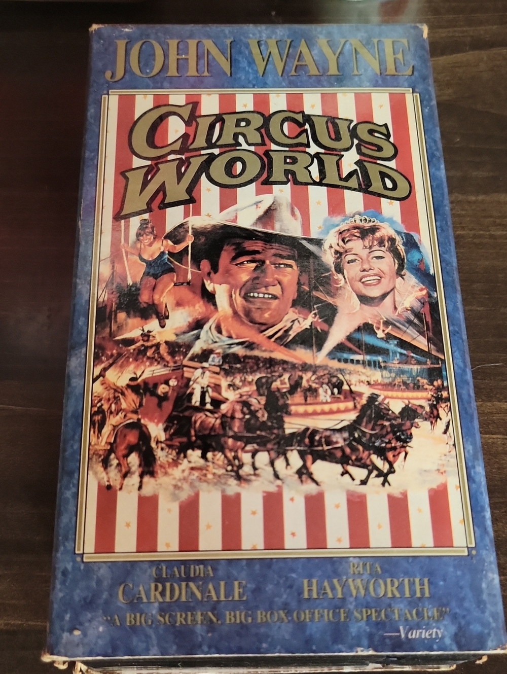 Circus World VHS Movie - Blue Case